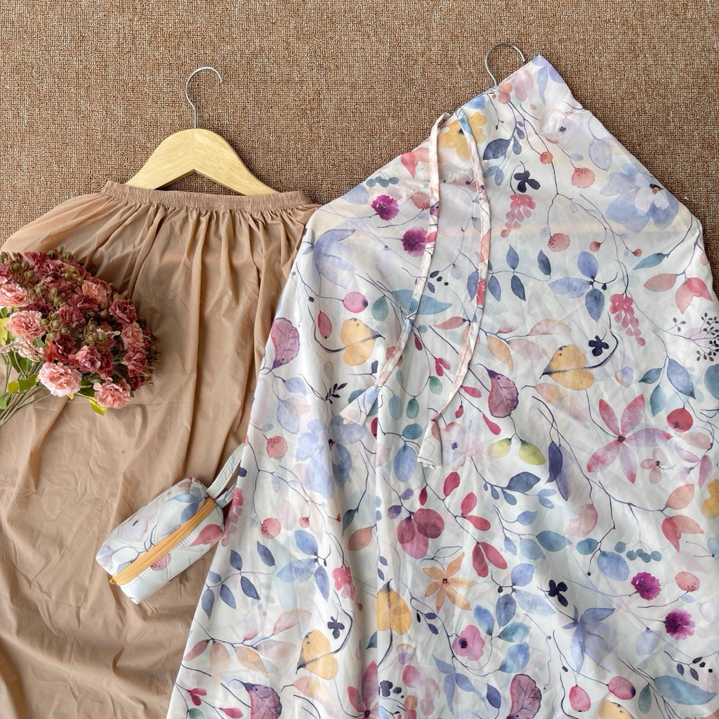 [BISA COD MUKENA TRAVELING PARASUT KOREA MINI POUCH/MUKENA PARASUT MOTIF]