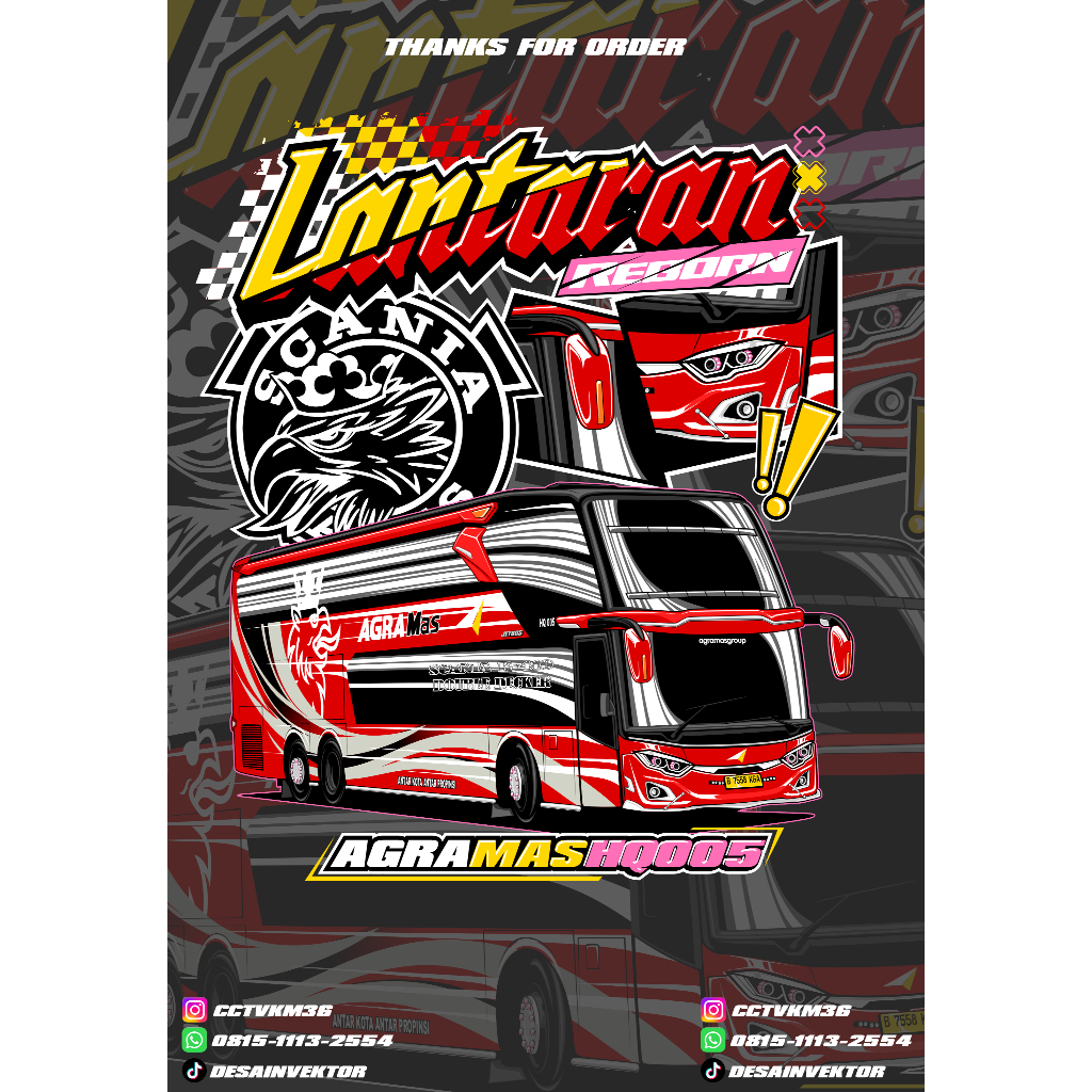 kaos bus jetbus agra mas