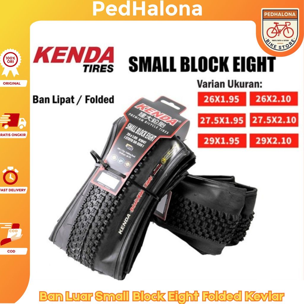 Kenda K1047 Ban Luar Small Block Eight Folded Kevlar 26 27.5 29 inch