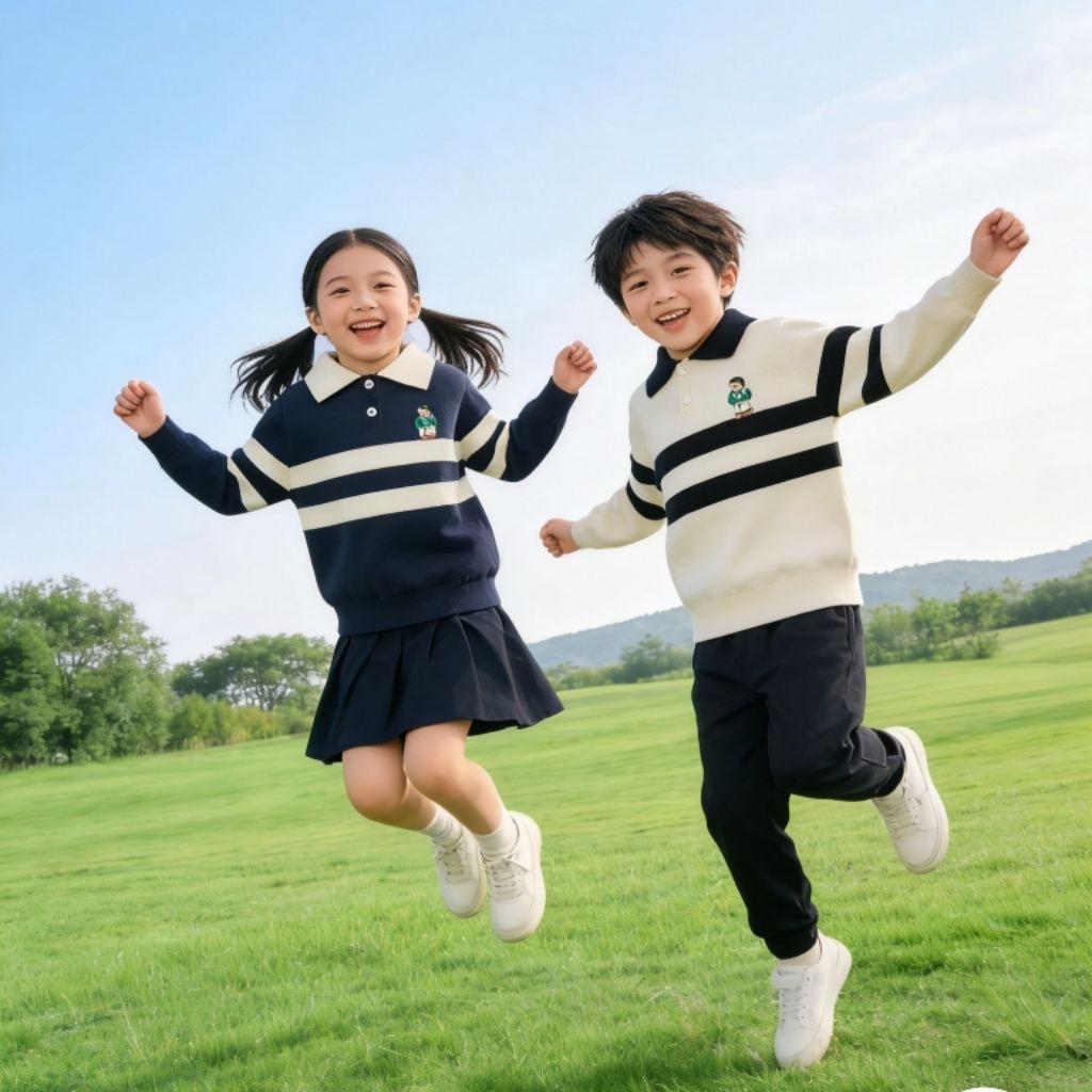 CSW542 Sweater Rajut Anak Laki-laki | Baju Lengan Panjang Rajut | Baju Anak