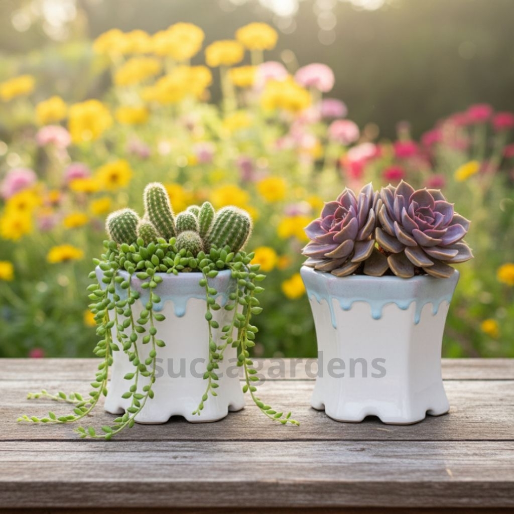 Pot Keramik segienam tinggi