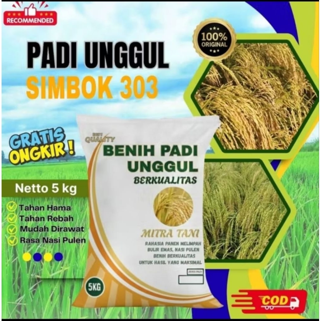 bibit padi SIMBOK 303 kemasan 5kg