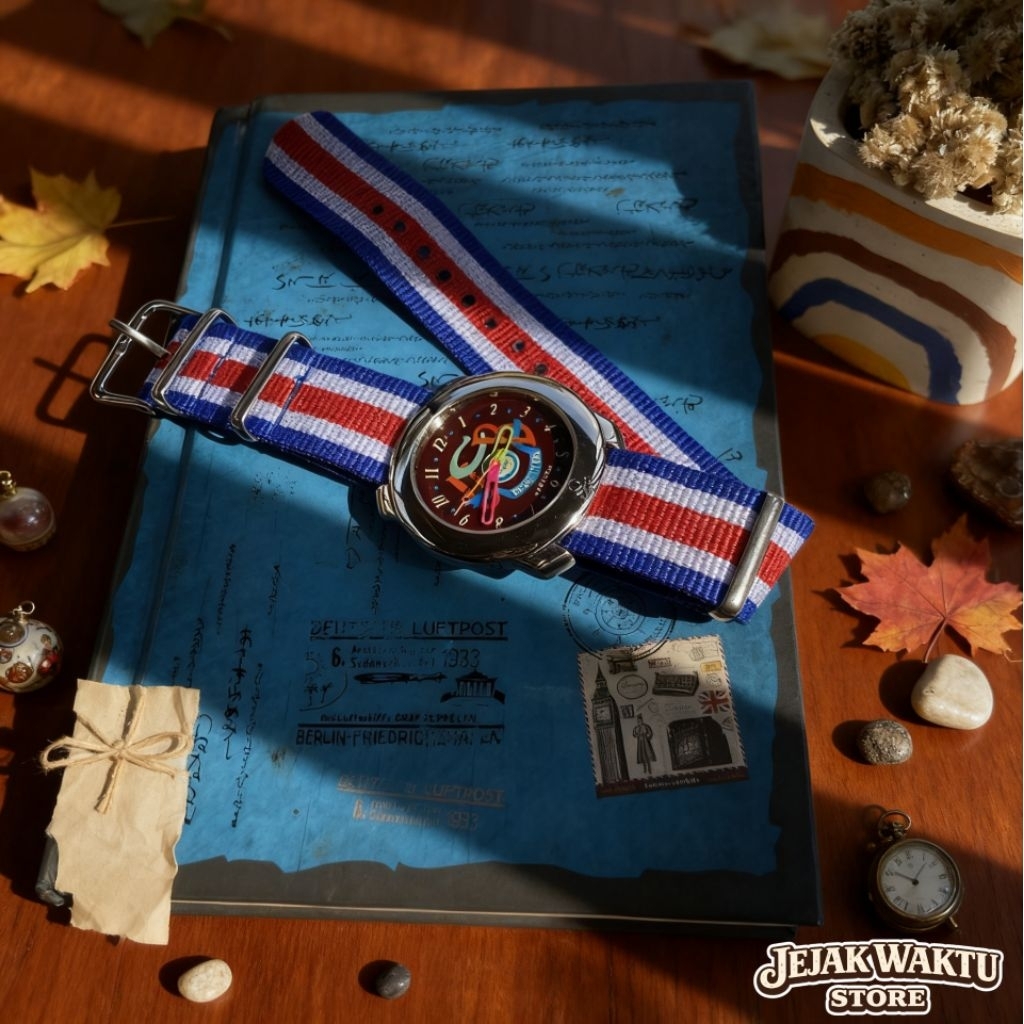 Jam Tangan Vintage 90s United Colors Of Benetton By Bulova Rebuild NOS Original