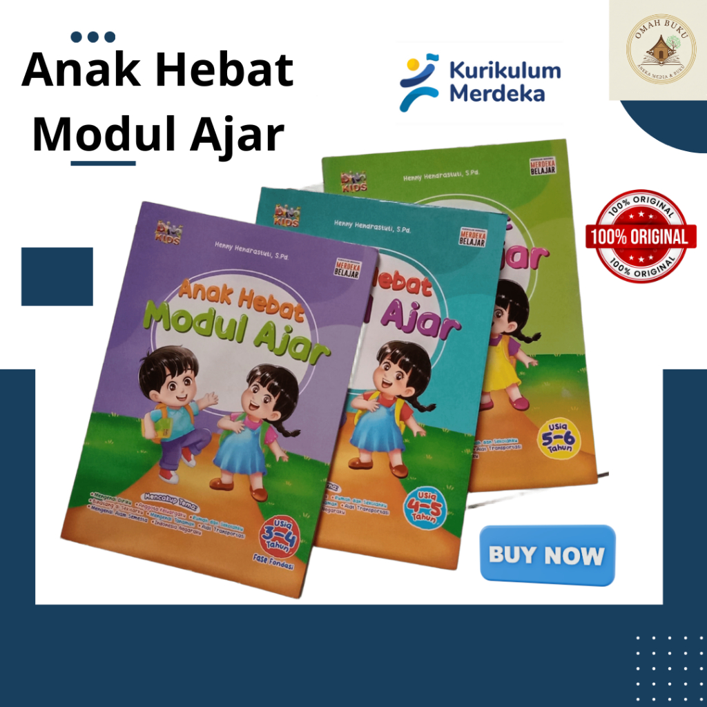 Buku RPP/RPPH PAUD-TK "Modul Ajar" Kurikulum Merdeka Usia 3-4 /4-5 /5-6