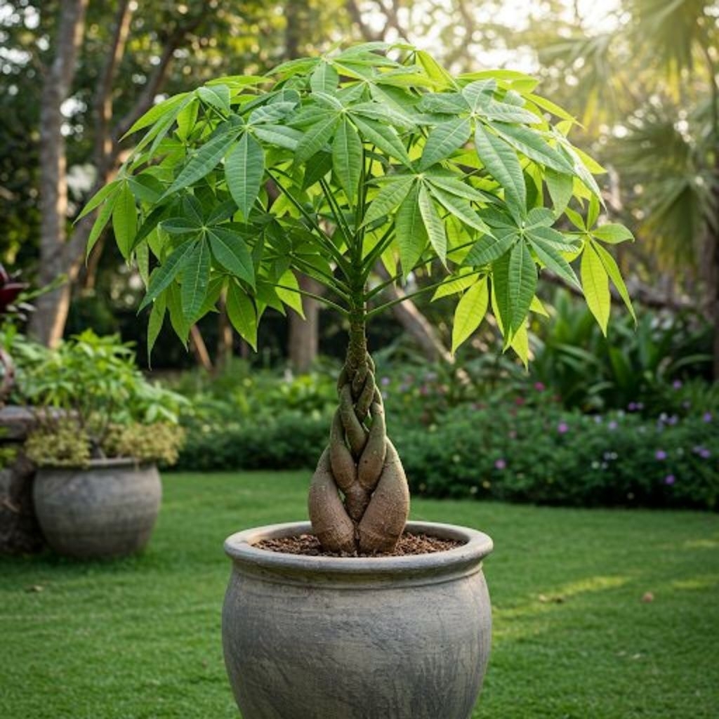 READY STOK Tanaman Hias bonsai pacira pohon hoki/pohon uang tanaman hias pachira kepang 4,6,8,10 Can