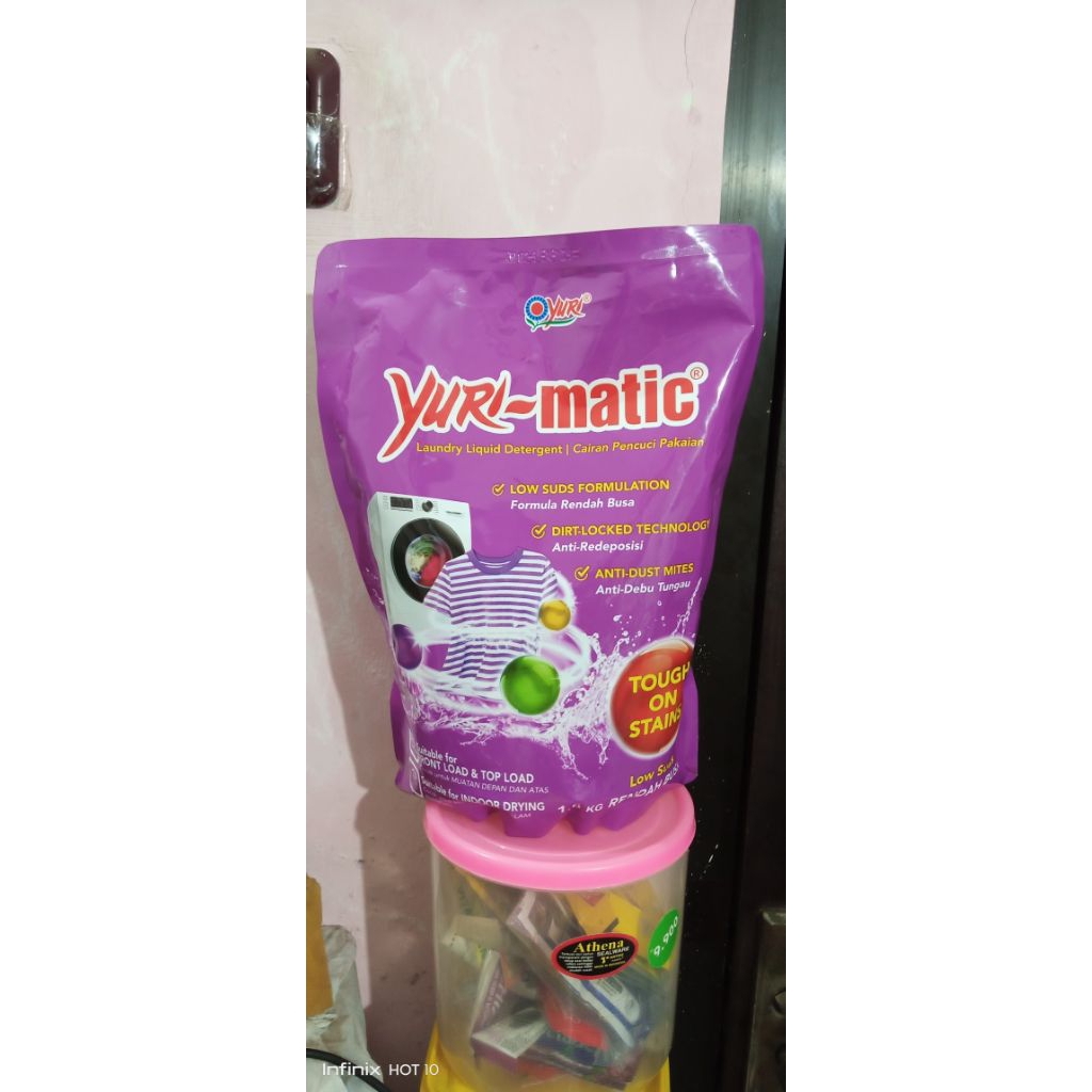yuri matic liquid detergent 1.6 kg detergent cair