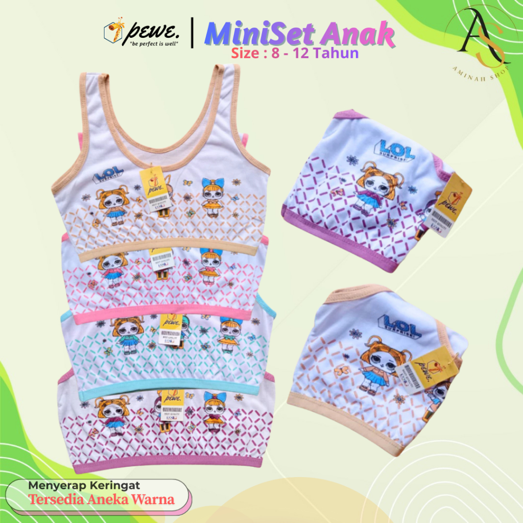 6 PCS PROMO PAKET HEMAT BRA MINI REMAJA MINISET ANAK | Miniset anak perempuan sd smp tanpa busa cup 