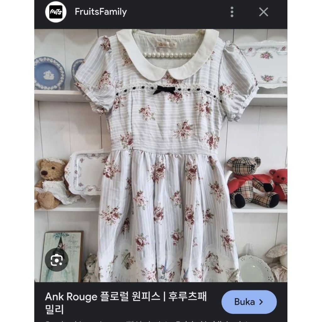 Floral Kawaii Lolita Dress Brand From Ank Rouge Ori 100%