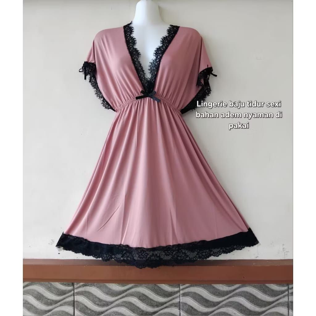baju lingering seksi dress wanita/piyama lingering dewasa seksi/kimono dress/baju daster wanita