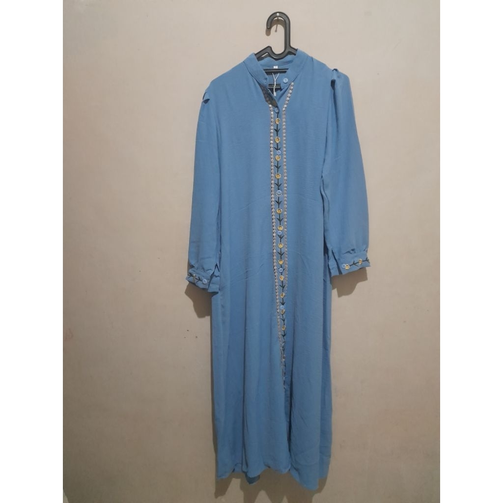 Gamis Biru denim ld 120