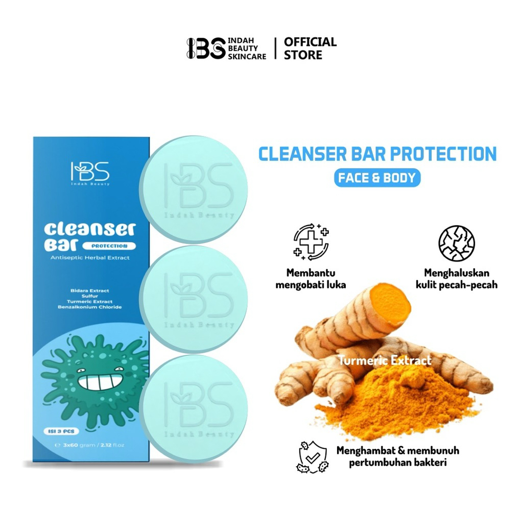 IBS Sabun panu paling ampuh 100% dan paling cepat (3pcs Biru)