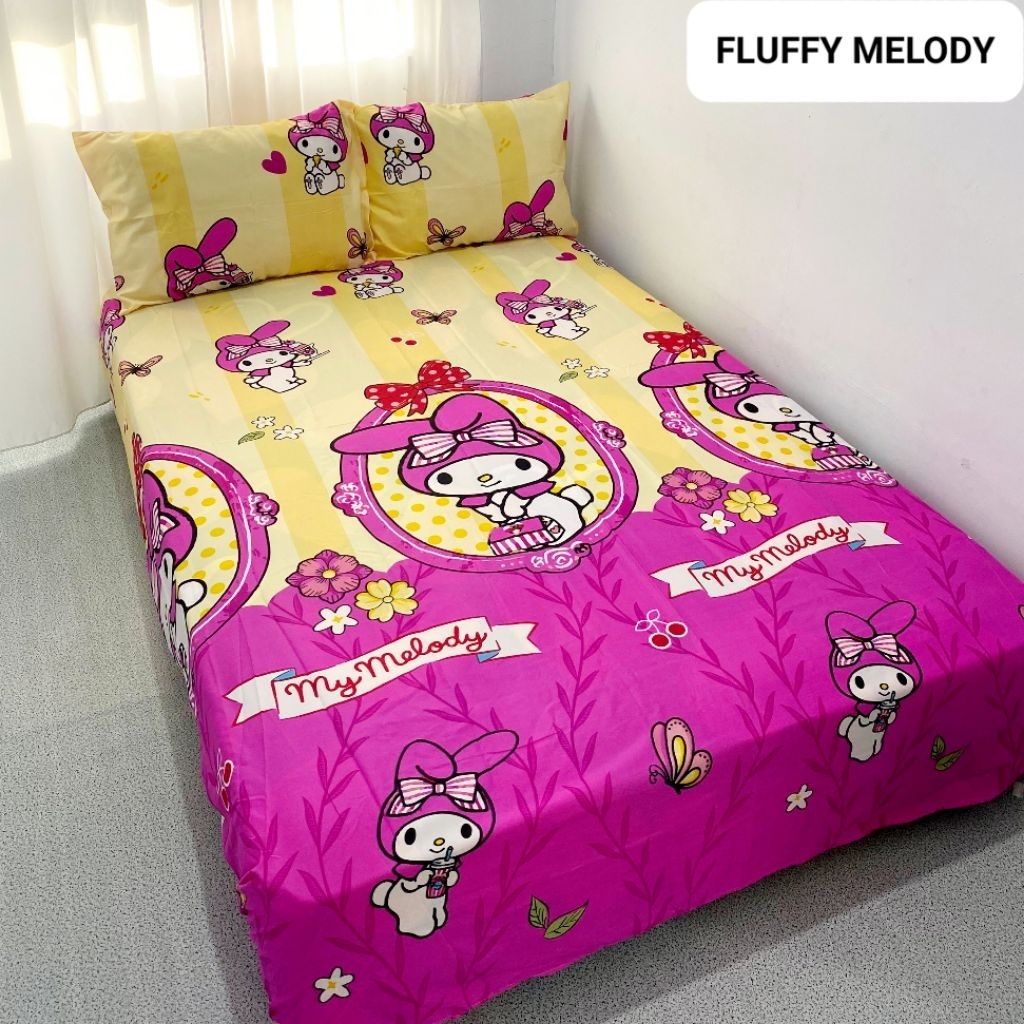 bisa cod seprai fluffy meldy estetik korea ukuran 180x200 sprai 200 X 200 seprei katun size king spr