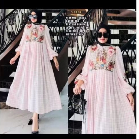 SHR ORI motif kotak bordir