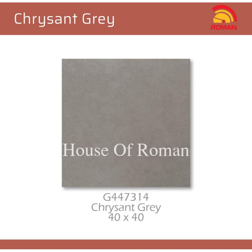 Roman Keramik G447314 Chrysant Grey 40x40 Kw3(Ryl)