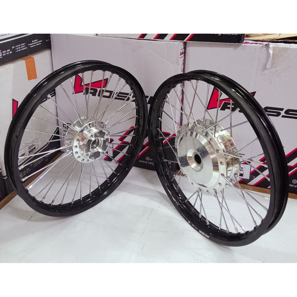 VELG/PELAK JARI JARI SET RING 17 V ROSSI 140/140 VARIO 125/150 OLD NEW BEAT KARBU SCOOPY KARBU BEAT 