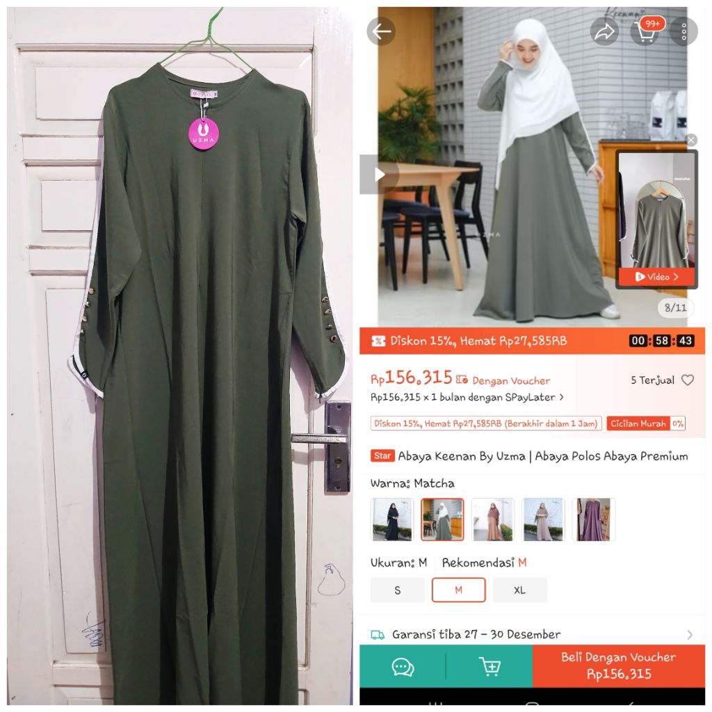 NWT abaya keenan by Uzma hijab