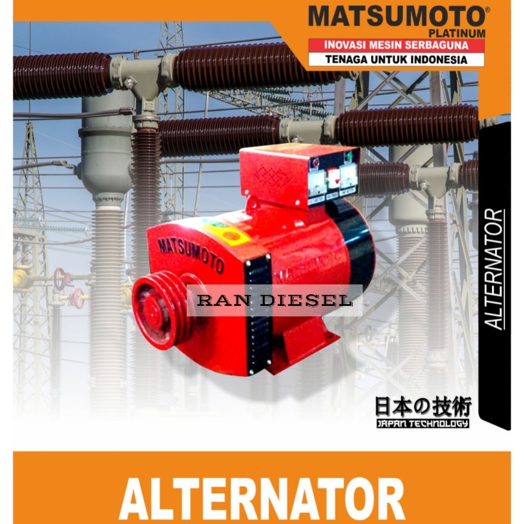 Dinamo Alternator Tembaga / Pembangkit Listrik MATSUMOTO STC 20 Kw 3 Phase