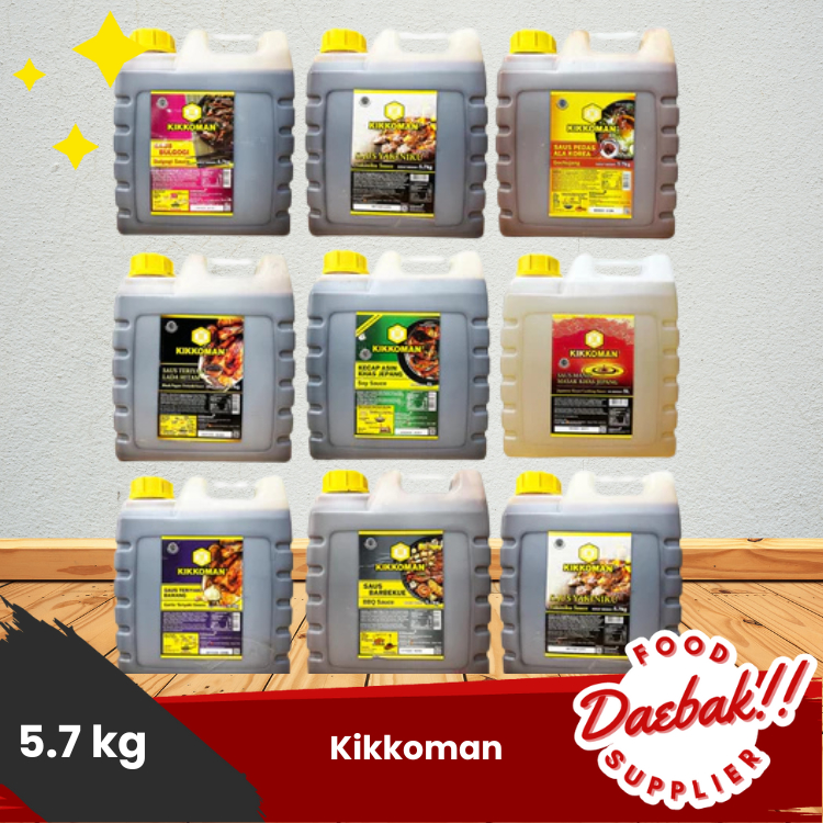 Kikkoman Jerigen 5 Liter | Jerigen 5.7Kg - Saos Korea Saus Bulgogi, Mirin, BBQ, Gochujang, Garlic Te