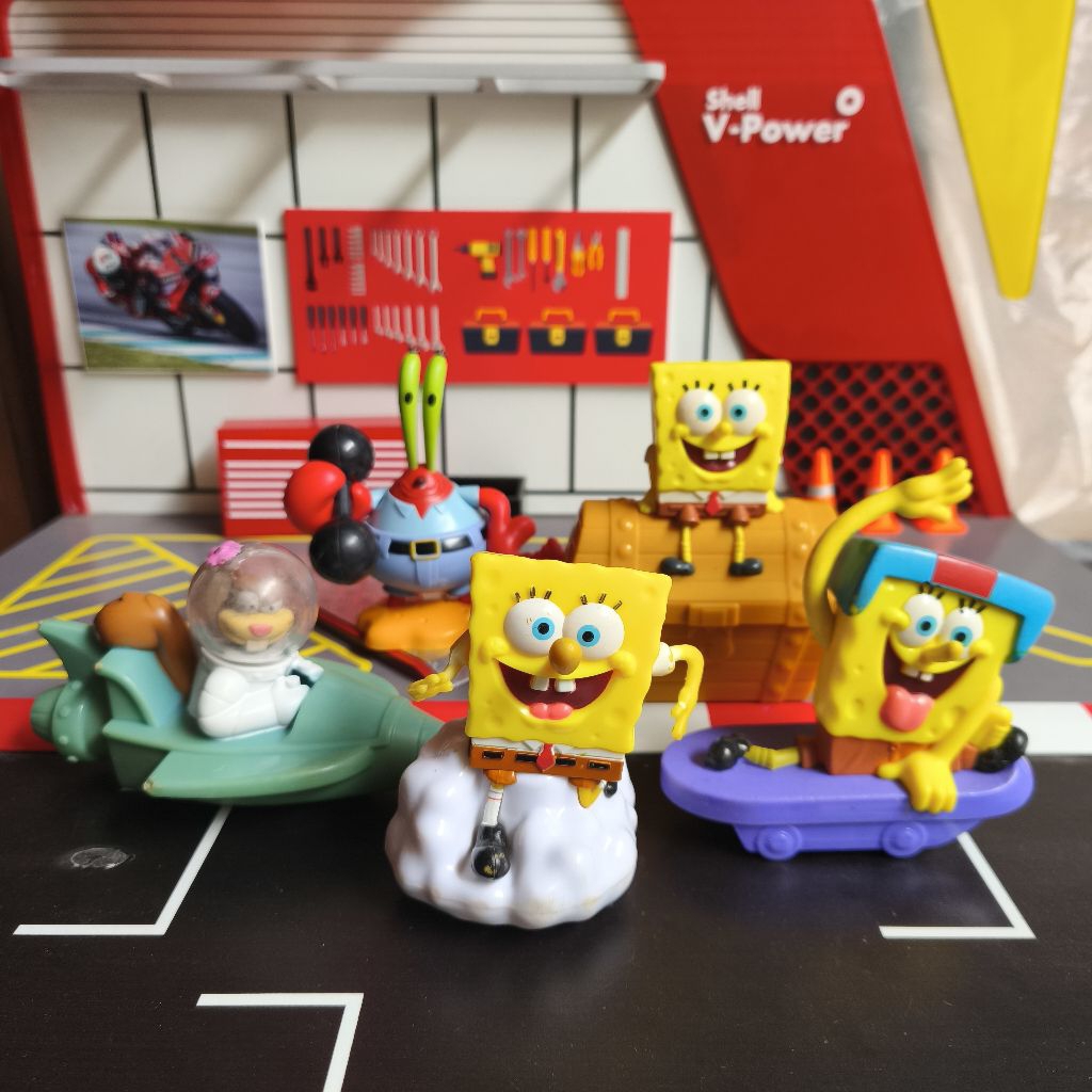 Mainan Figure Happy Meal MCD Spongebob Squarepants Set. Original