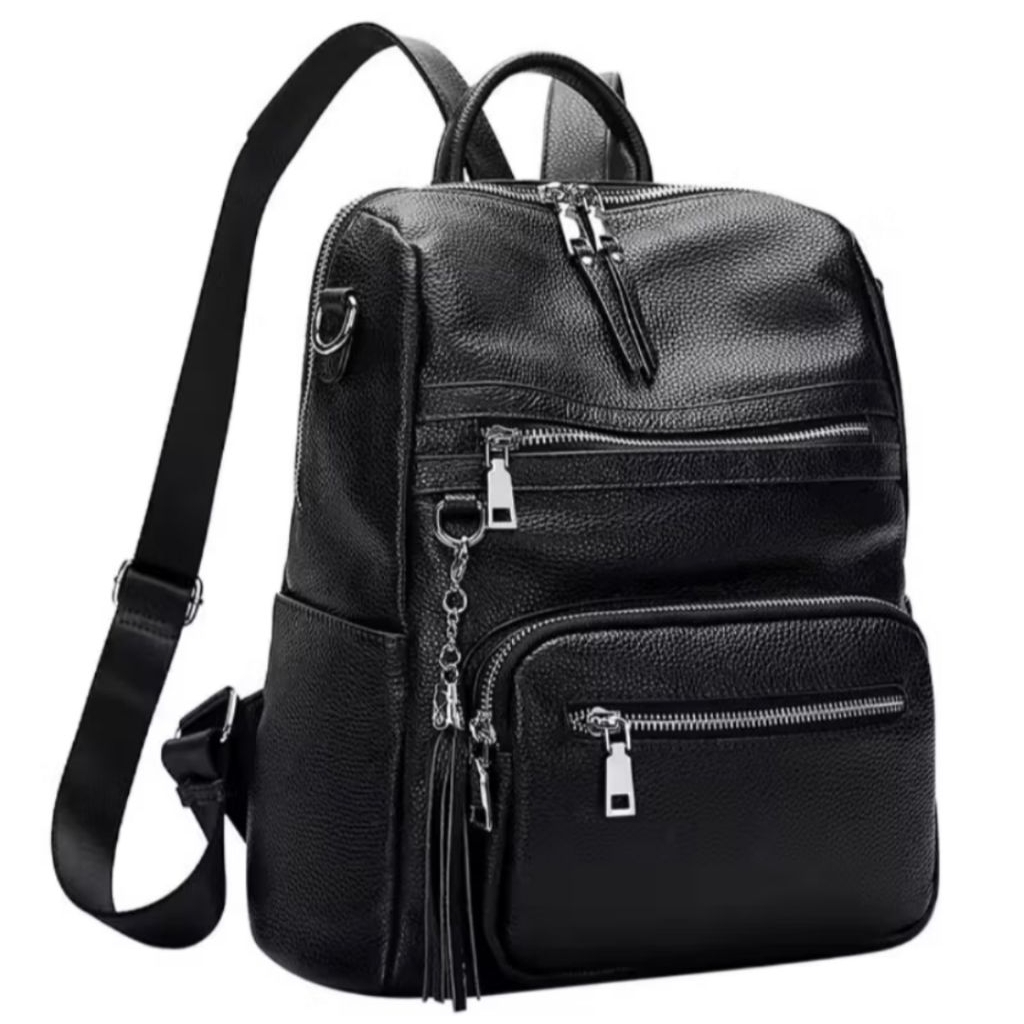 Tas Ransel Wanita Model Fashion Import Tas Bahu Wanita Tas Backpack Wanita Kulit Jeruk Tahan Air Ran