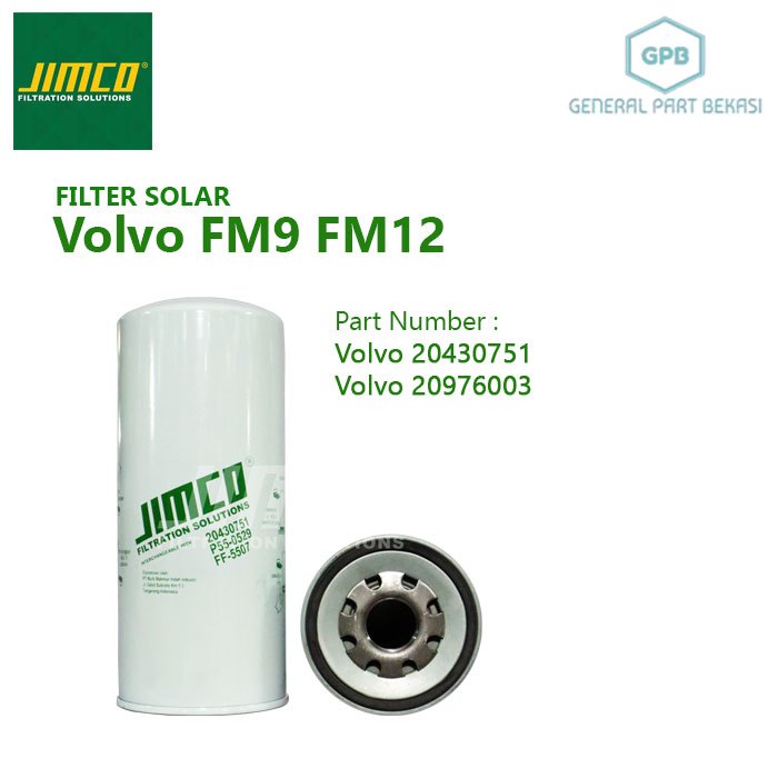 Filter Solar Volvo FM9 FM12 20430751 20976003 Jimco