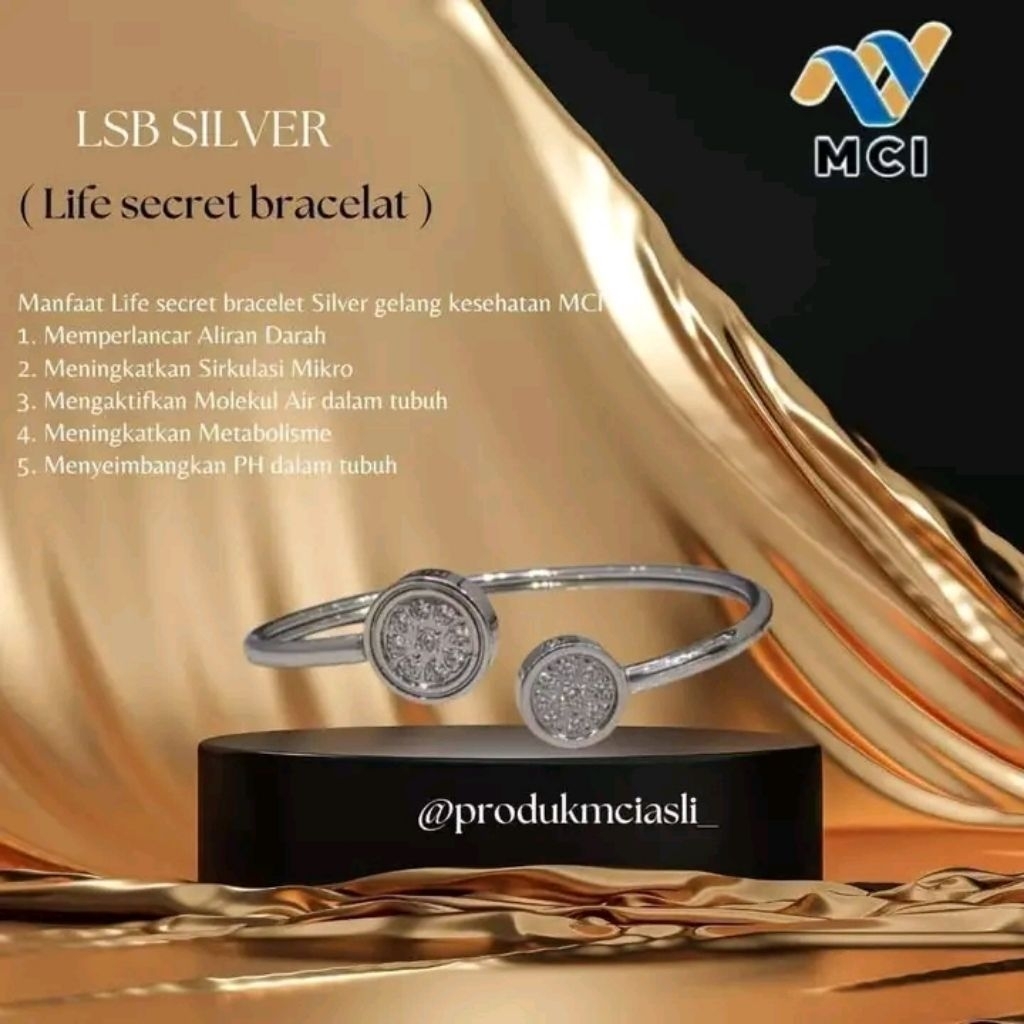 Gelang Kesehatan MCI(Bracelet silver MCI)