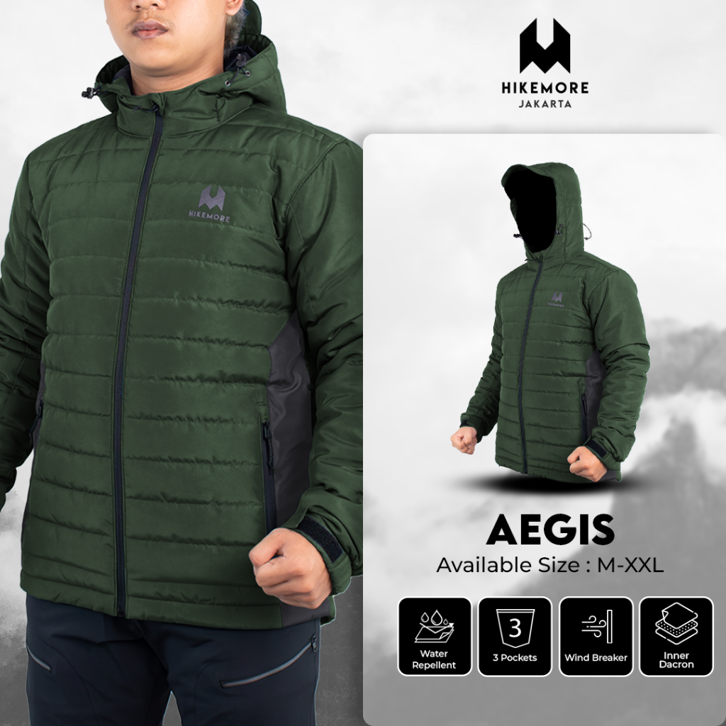 Jaket Puffer Outdoor Windproof Hikemore Aegis