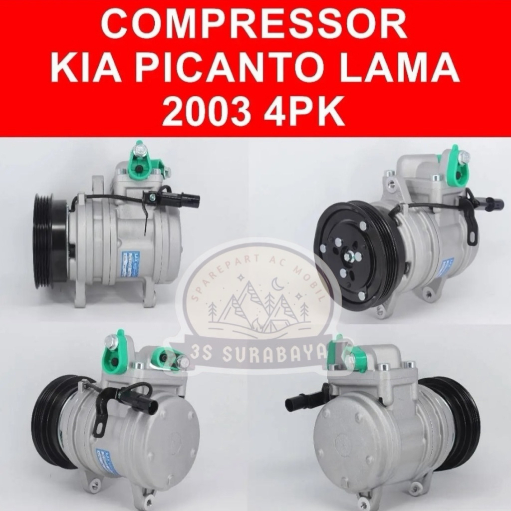 Kompresor Kia Picanto Lama Hyundai i10 Ac mobil Compresor Ac mobil (Baru/New)