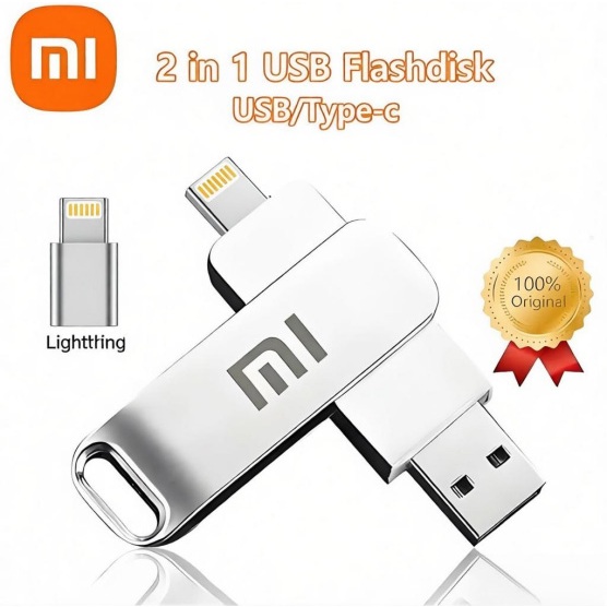 [TOMUA]U201 Flashdisk 2TB USB 3.0 OTG – Cocok untuk iPhone, iPad, dan PC – 2-in-1, flash disk otg hp