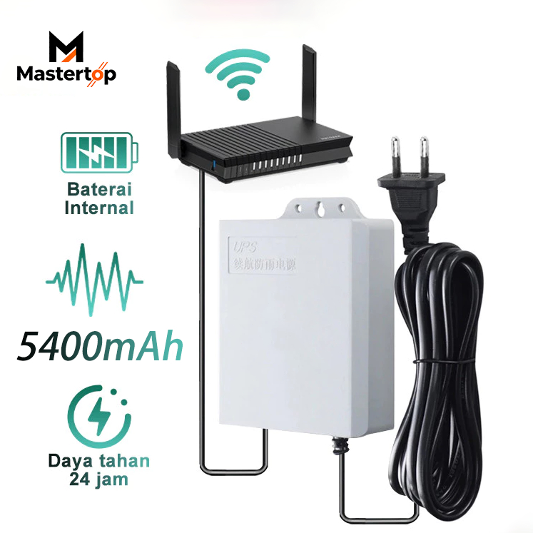 Ups 5400mAH Ups Mini 12v+5V Untuk Wifi Ups Mini 12 Volt Ups Wifi Ups Cctv Ups Dc Mini Ups 12V2A