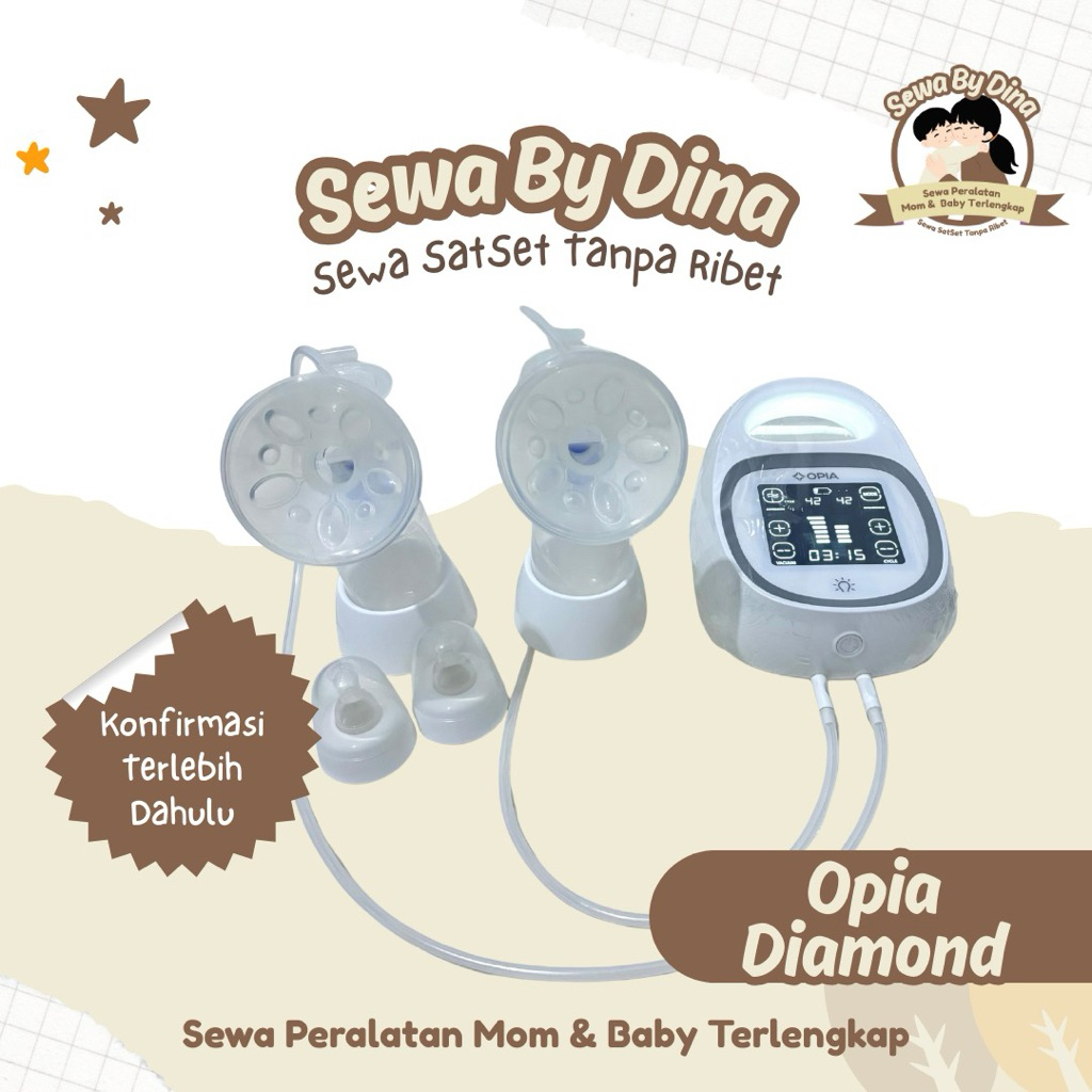 SEWA POMPA ASI OPIA DIAMOND BREAST PUMP ELEKTRIK DOUBLE PULAU JAWA ONLY