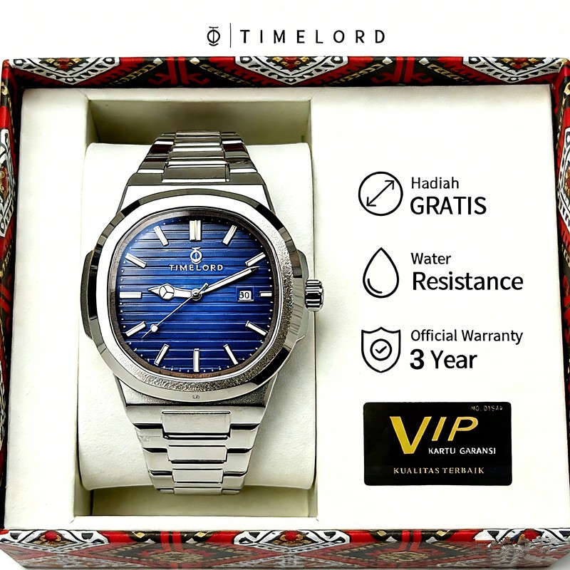 Jam Tangan Pria TerbaruTimelord 2066 Original Anti Air Cowok Keren Keemasan -Timelord official store