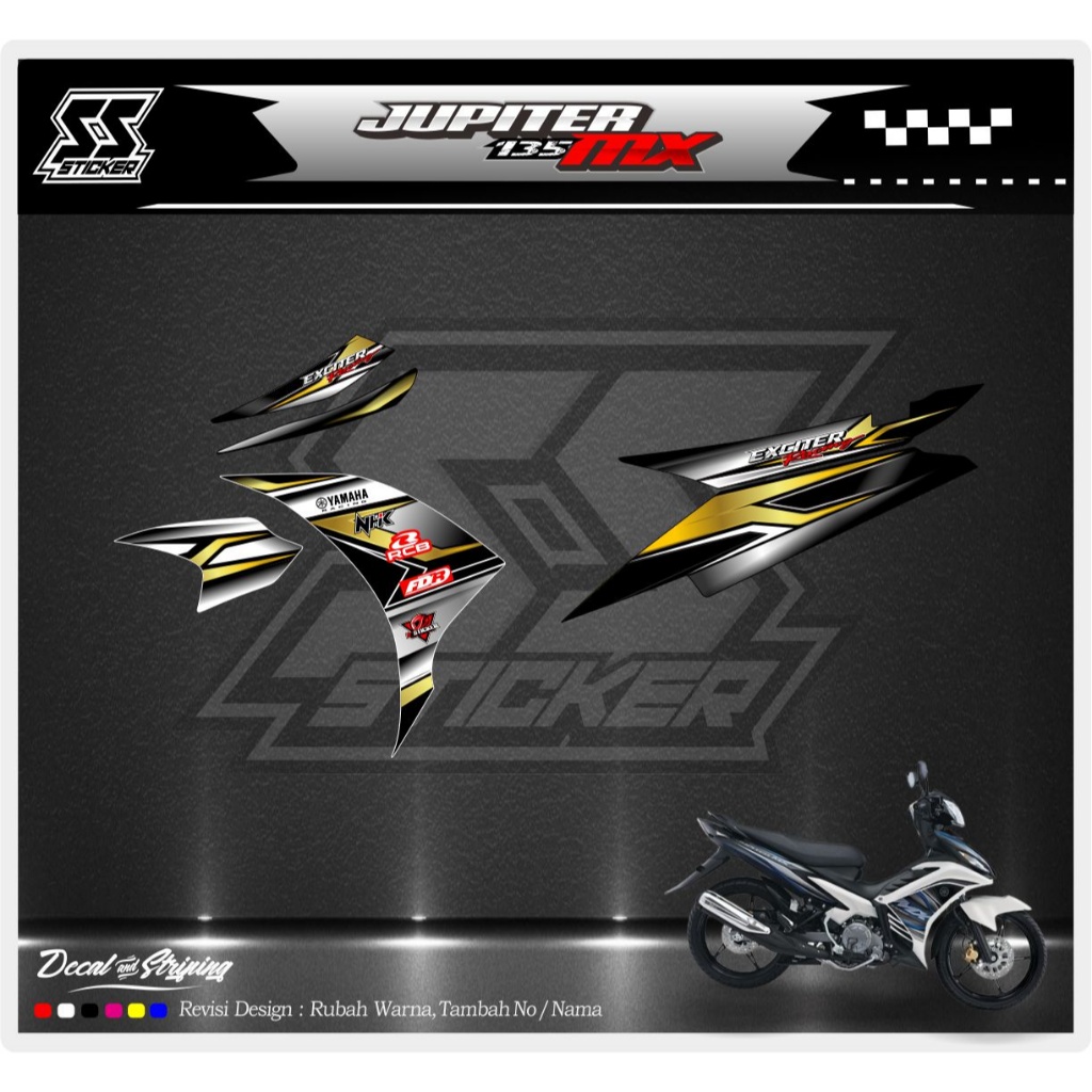 STIKER STRIPING MOTOR JUPITER MX 135 CUSTOM 02