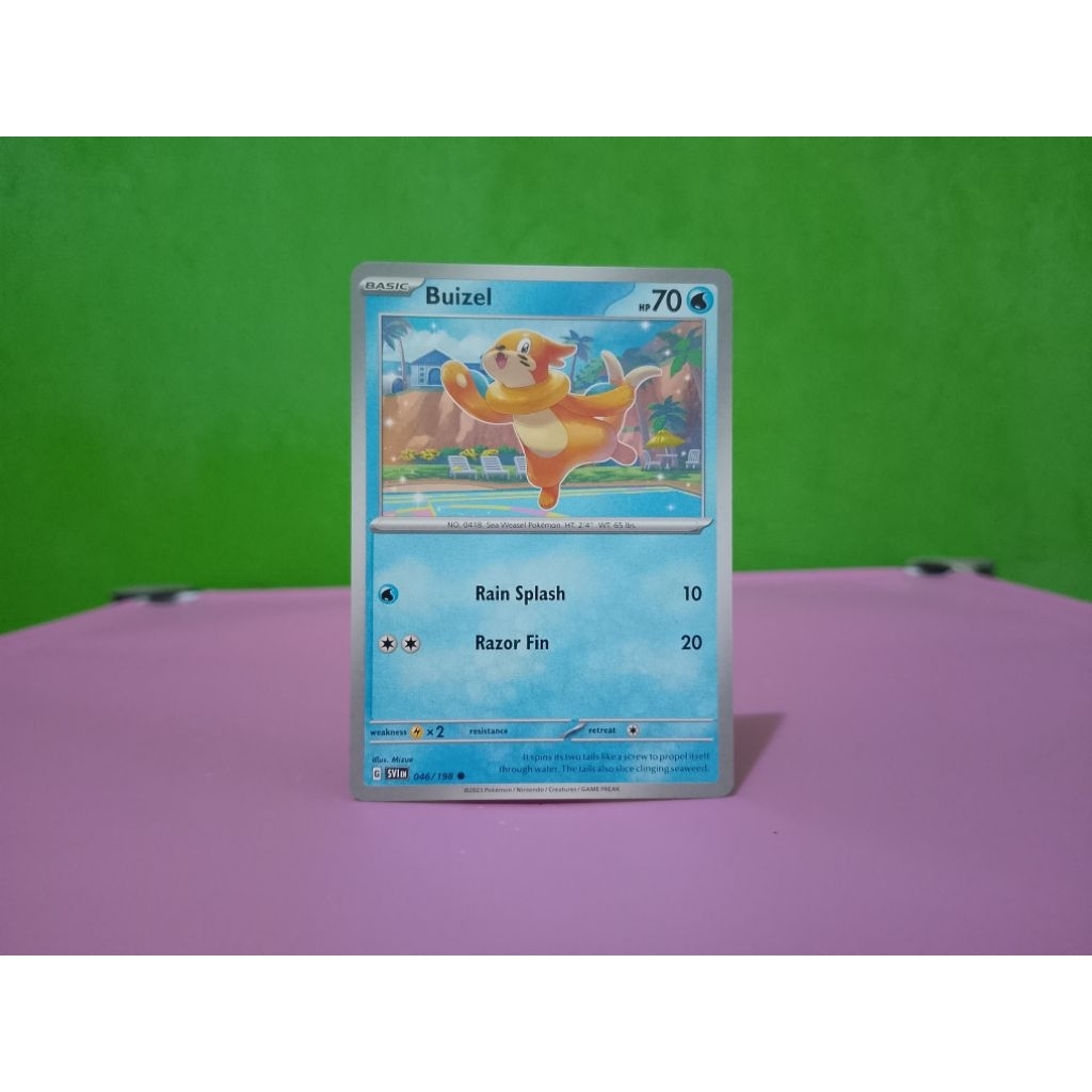 Kartu POKEMON - BUIZEL - Nintendo Basic Murah Retro Vintage Rare Koleksi Mainan Anak Anak Nostalgia 