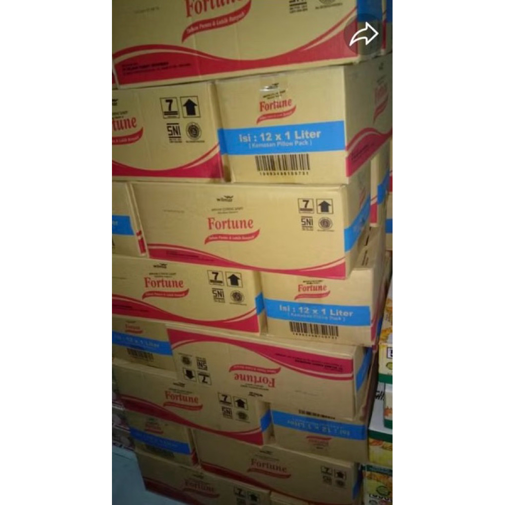 Minyak Goreng Fortune Bantal Kartonan 1 Liter