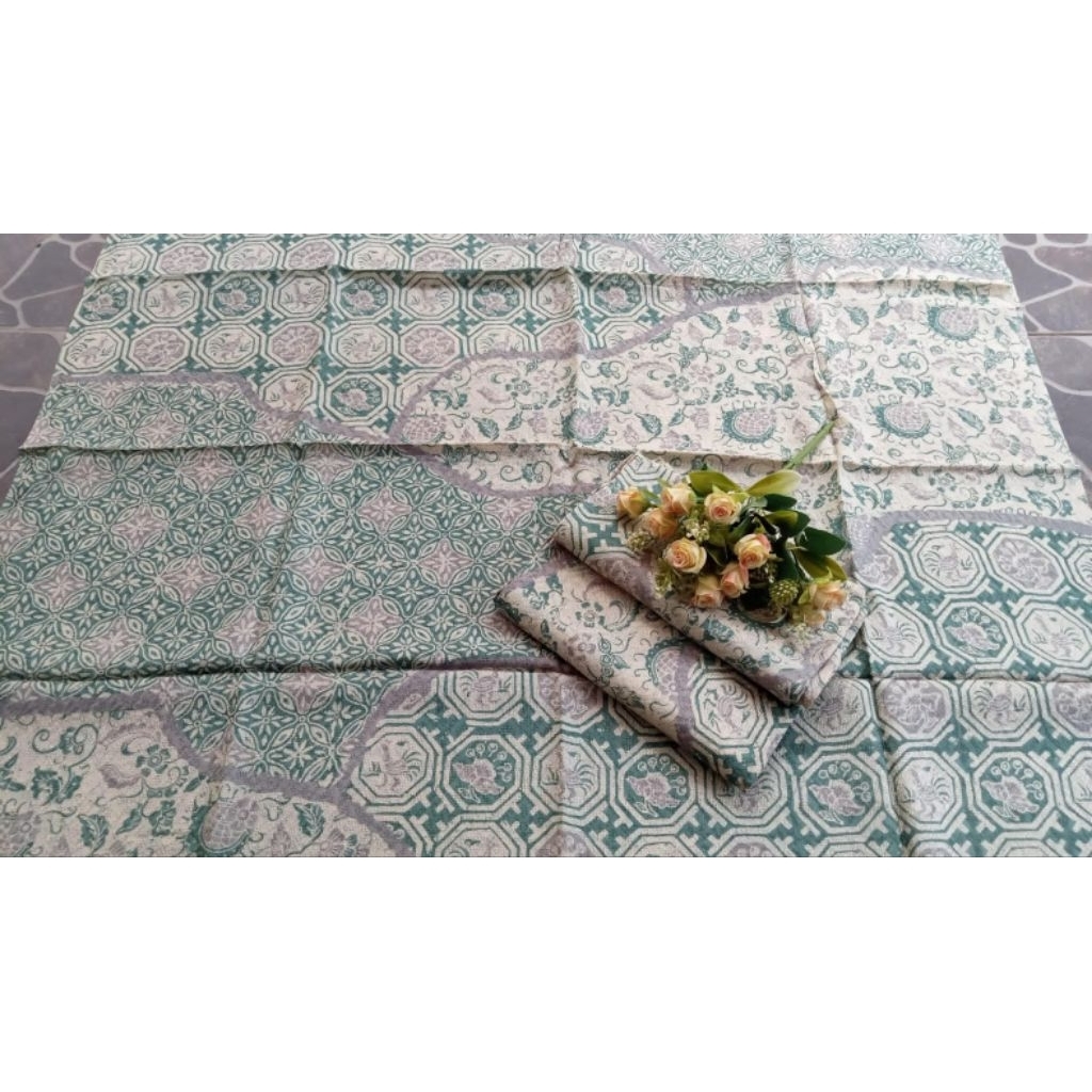 KAIN BATIK VISCOSE MOTIF PULAUAN CAP KHAS CIREBON BATIK FARIZA TERBARU..