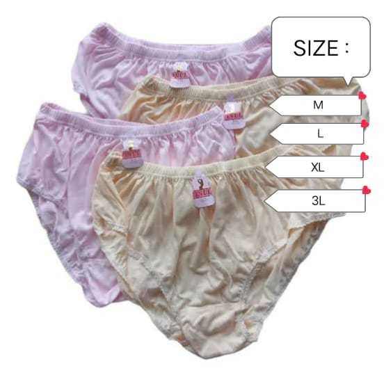 [12 pcs] CD Wanita Cantik Merk INUL | Size M,L,XL,3L | harga toko grosir