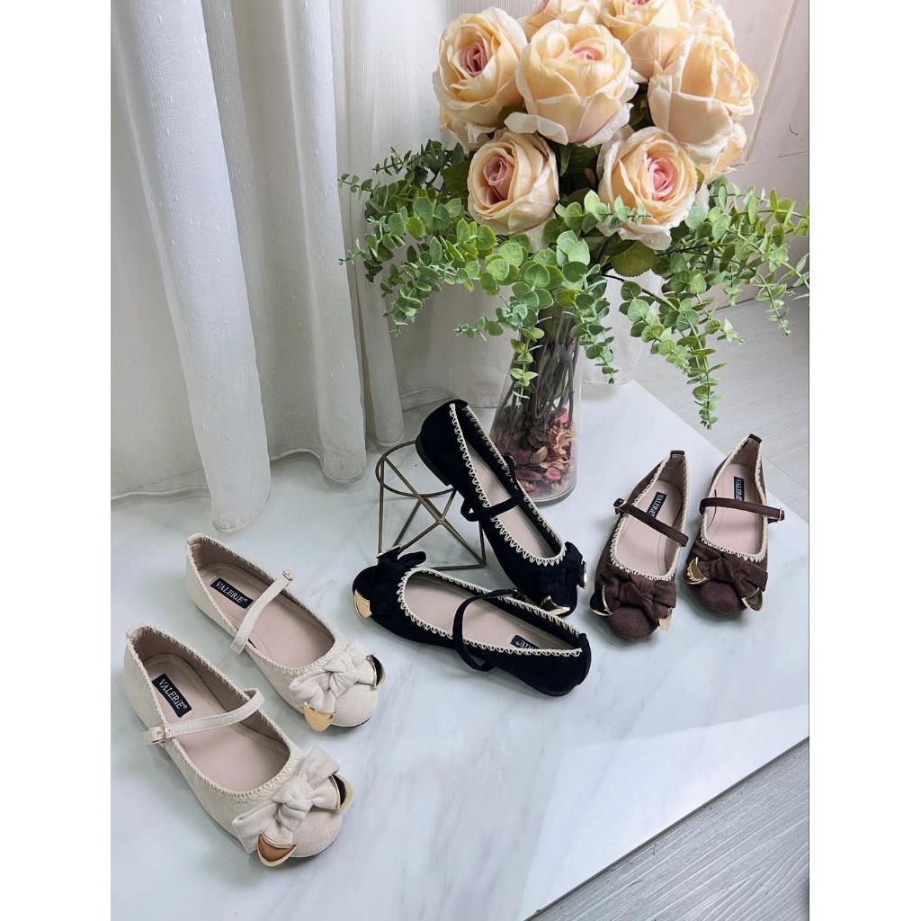 AUDREY - FLAT SHOES WANITA TALI TENGAH CASUAL SIMPLE | sepatu flat wanita tali tengah simple anti sl