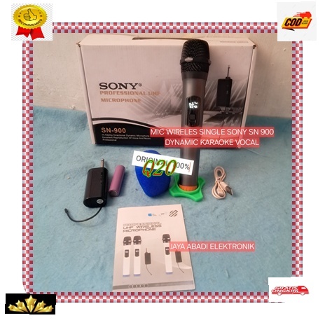 Q20 MIC WIRELES SINGLE SONY SN 900DYNAMIC KARAOKE VOCAL Microphone Wireles Resiver Mini MIK MIC H30 