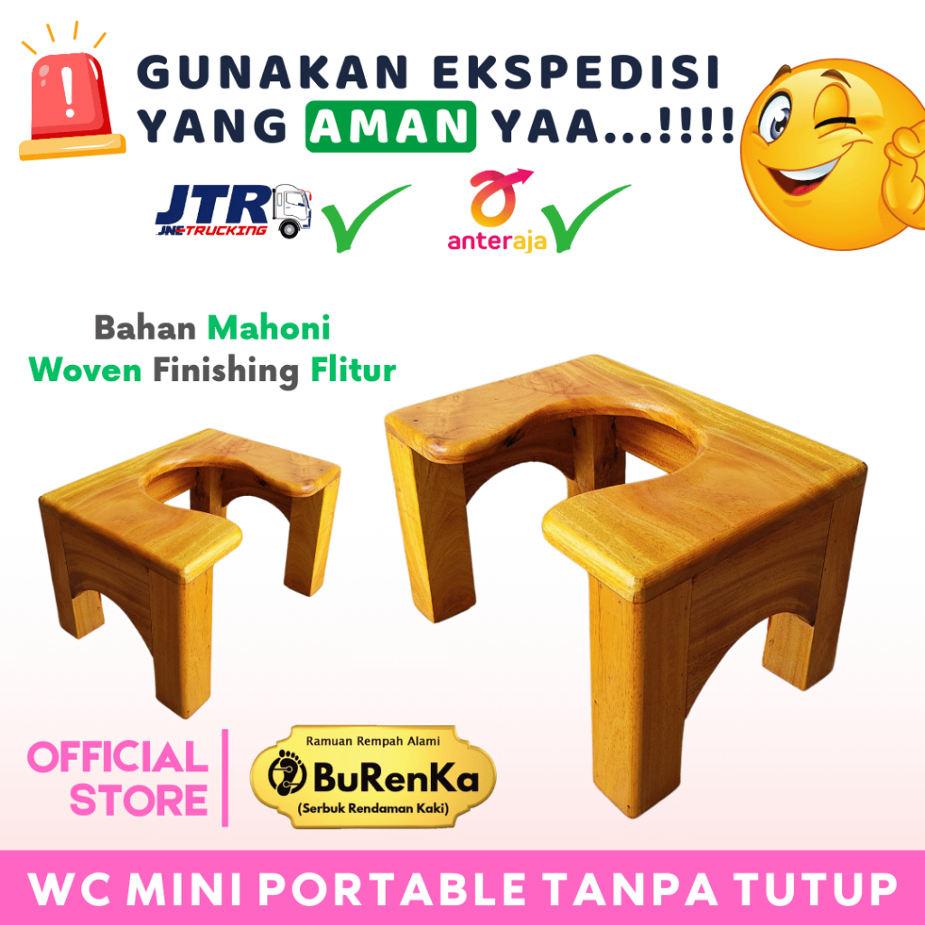 WC portable WC mini kloset duduk praktis WC kayu portable praktis homemade