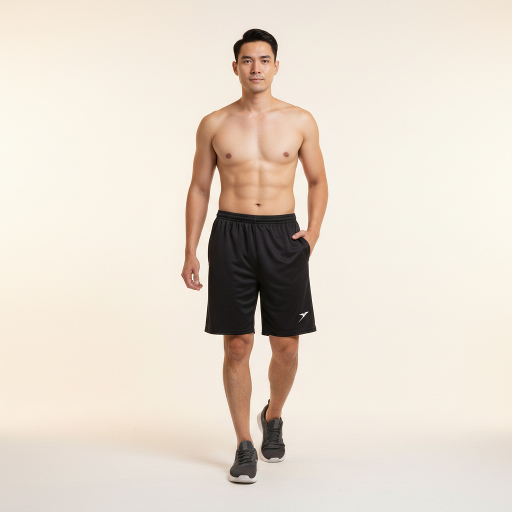 Yoozh CP89 AA celana badminton tennis voli padel celana polos tebal celana pendek olahraga original