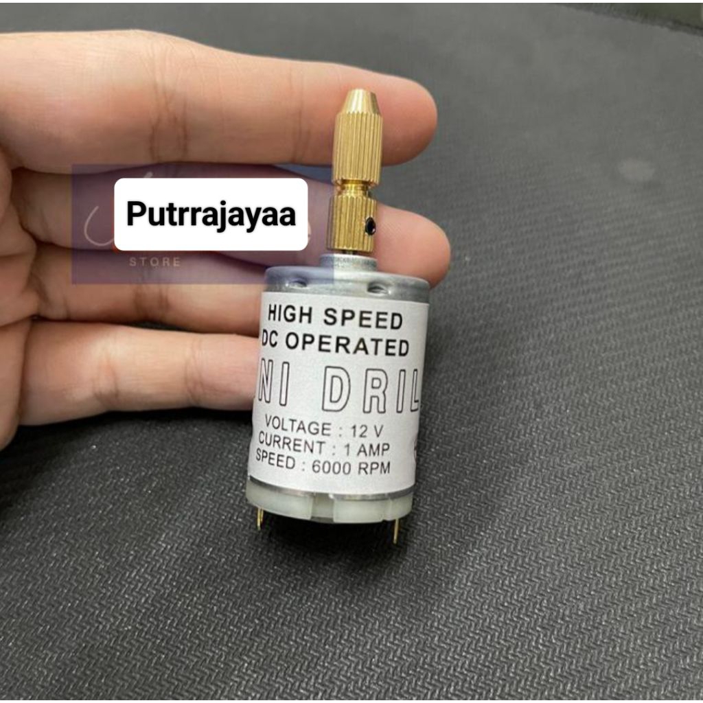 Dinamo Mini Drill DC 12 Volt / Bor PCB Mini 12V