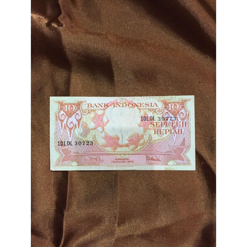 uang kuno sepuluh rupiah 1959