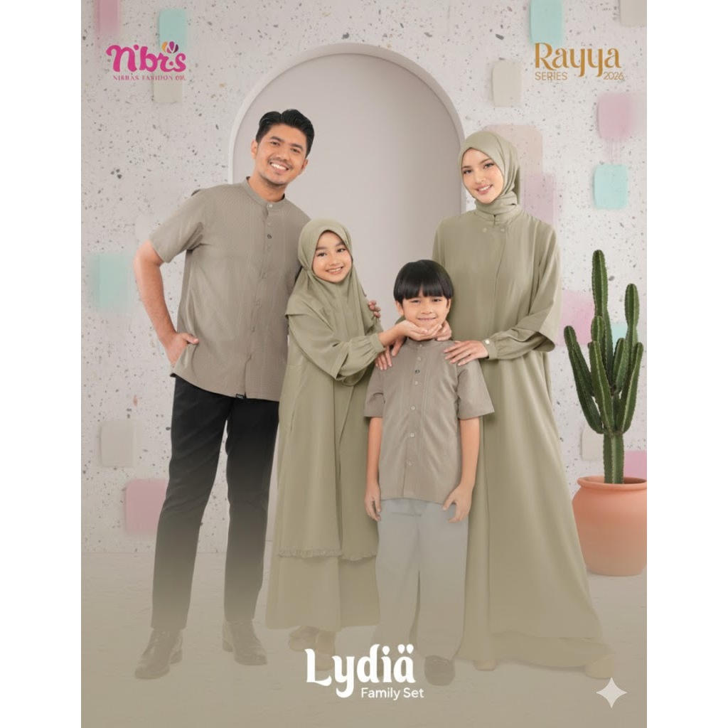Busana Muslim Couple Sarimbit Syari Keluarga Lydia Brown By Nbrs Nibras - Baju Gamis Dress Model Kim