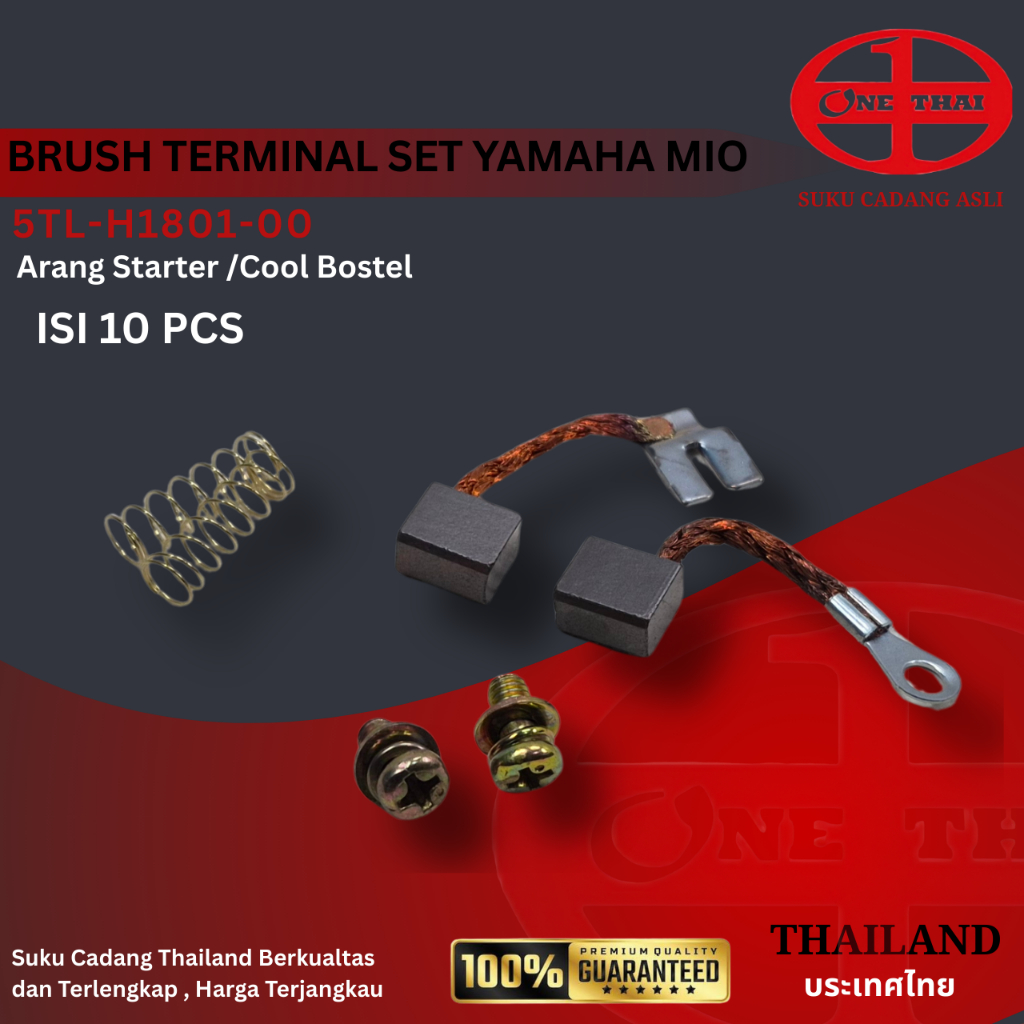 ONETHAI Arang Starter Motor 5TL Yamaha Mio Sporty Karbu Cool Bostel Dinamo Soul Fino Brush Terminal 