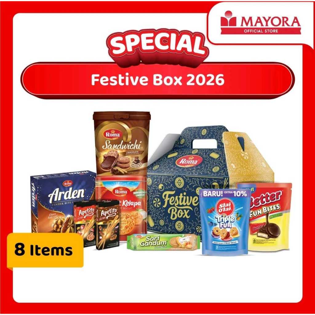 Paket Hampers Mayora Festive Box 2026 Dengan Berbagai Macam Produk