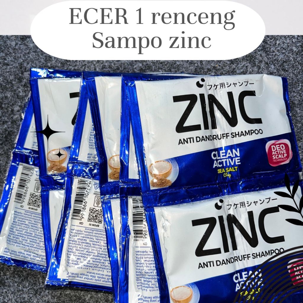 Zinc Shampoo Sampo Sachet Renteng Renceng isi 12 24 10 ml Black Shine Clean Active Hairfall Treatmen