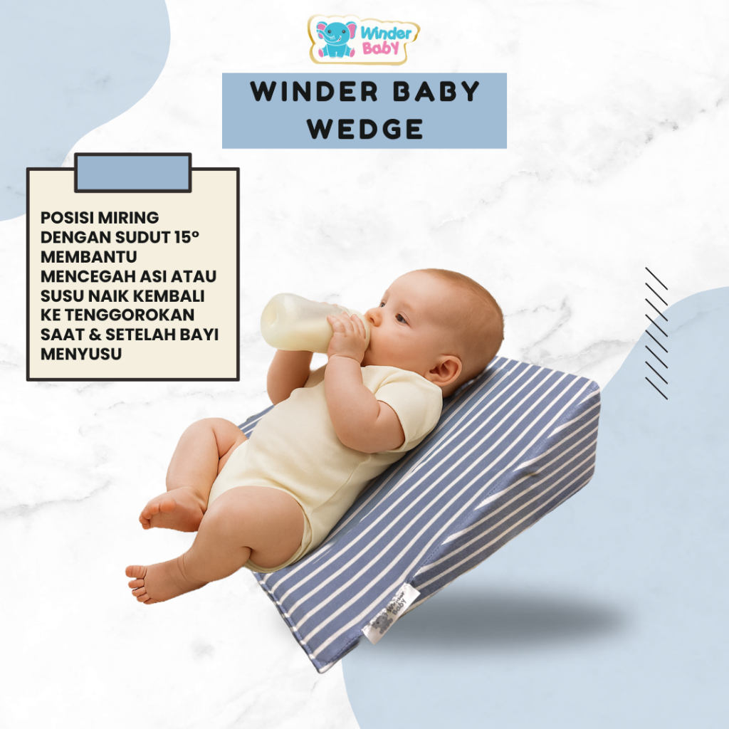 Winder Baby Bantal Wedge Bayi – Solusi Anti Gumoh, Refluks & Muntah Susu
