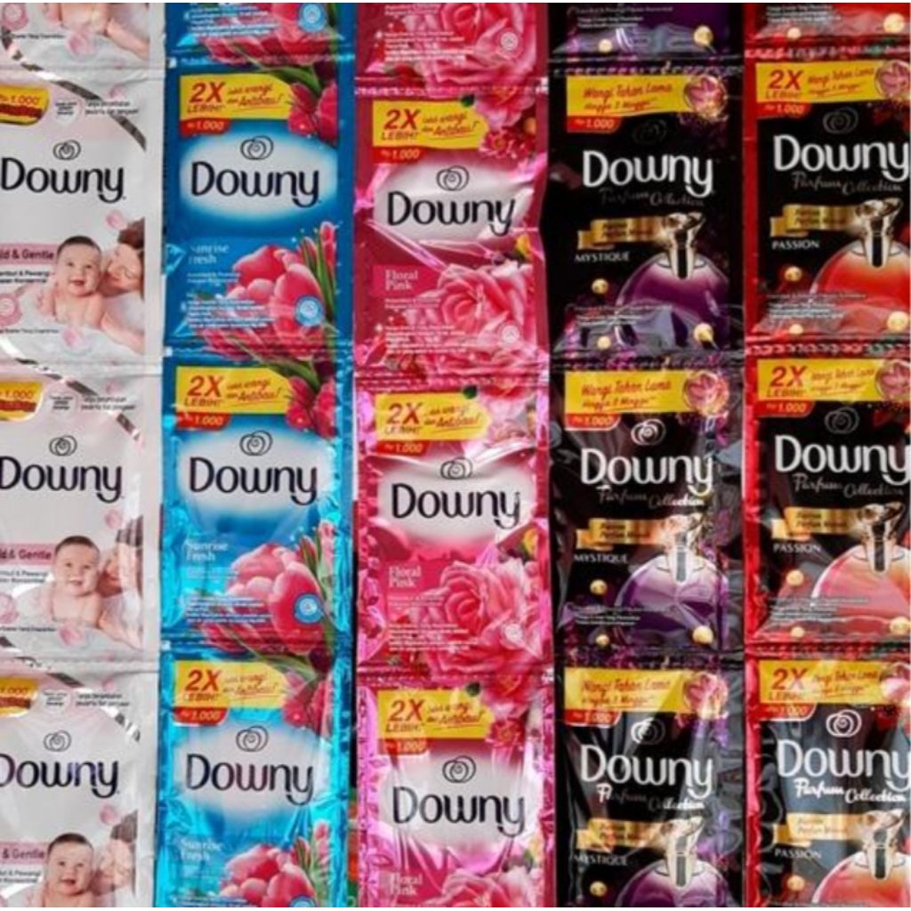 HARGA 1 RENCENG ISI 12 PCS DOWNY PEWANGI PAKAIAN 1000 AN TERSEDIA 3 VARIAN