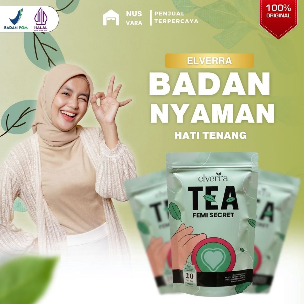 Elverra Tea Femi Secret Obat Pelancar Menstruasi Herbal Mengatasi Telat Haid Hingga 5 Bulan Ampuh